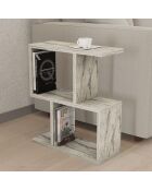 Mesa auxiliar de mármol freesia Zet - 45x51,4x17 cm