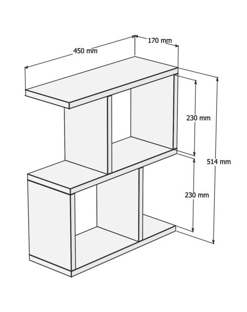 Table d'appoint Zet marbre freesia - 45x51.4x17 cm