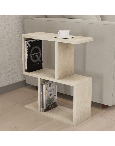 Table d'appoint Zet travertin - 45x51.4x17 cm