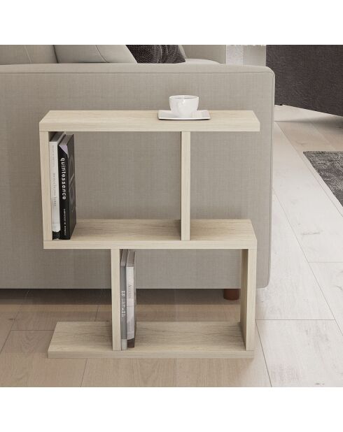 Table d'appoint Zet travertin - 45x51.4x17 cm