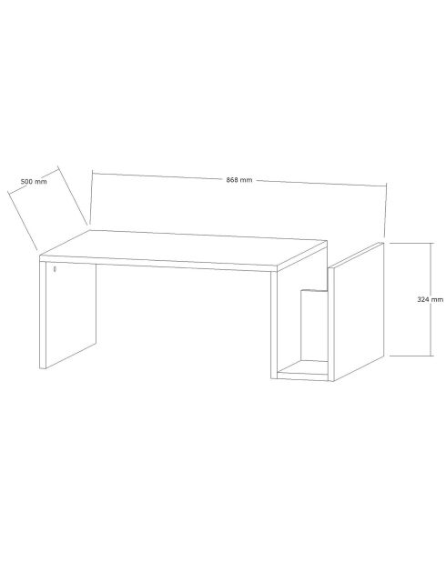 Table basse Memo marbre freesia - 86.8x32.4x50 cm