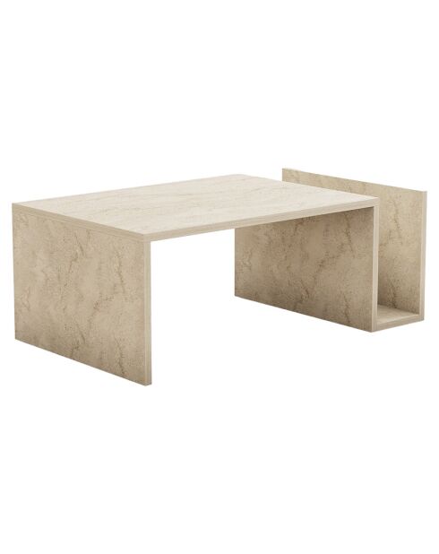 Table basse Memo travertin - 86.8x32.4x50 cm