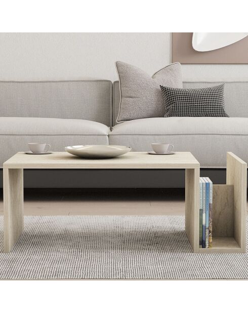 Table basse Memo travertin - 86.8x32.4x50 cm