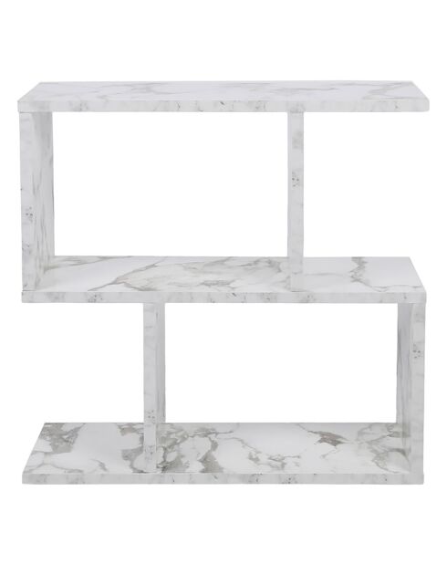 Table d'appoint Life blanc/noir - 60x60x20 cm