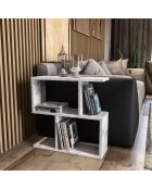 Table d'appoint Life blanc/noir - 60x60x20 cm