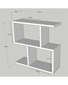 Table d'appoint Life blanc/noir - 60x60x20 cm