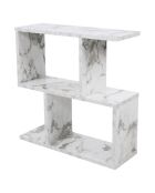 Table d'appoint Life blanc/noir - 60x60x20 cm