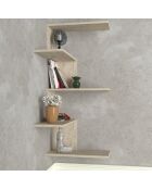 Etagère murale Caniko travertin - 51.5x109x29.6 cm