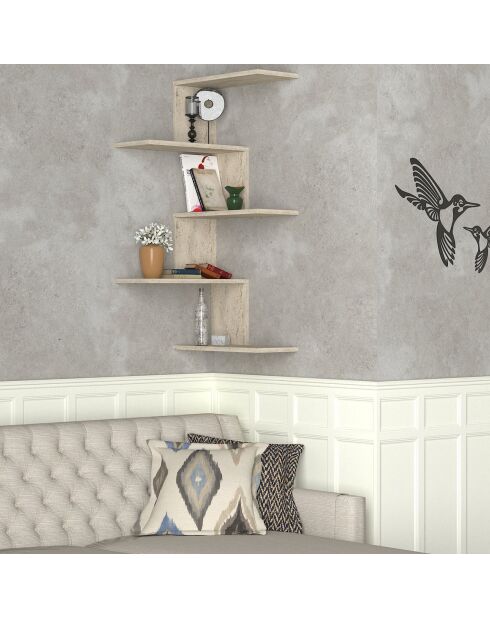 Etagère murale Caniko travertin - 51.5x109x29.6 cm