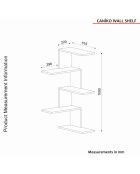 Etagère murale Caniko travertin - 51.5x109x29.6 cm