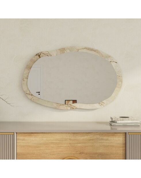 Miroir Lossa ephèse/marbre - 52x86x2.2 cm