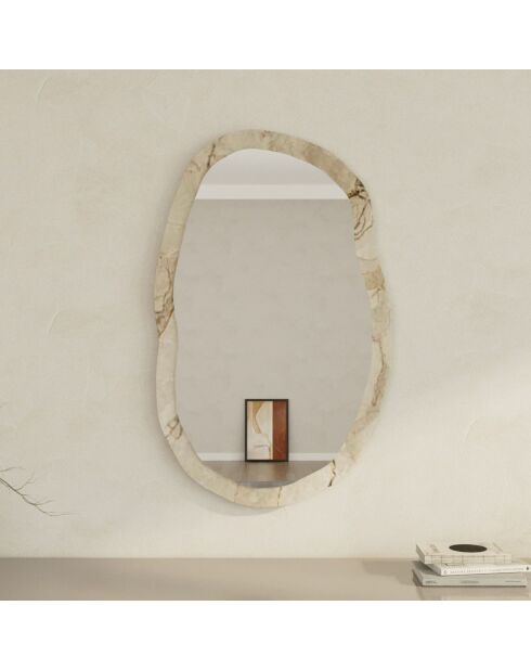 Miroir Lossa ephèse/marbre - 52x86x2.2 cm