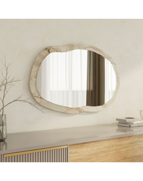 Miroir Lossa ephèse/marbre - 52x86x2.2 cm