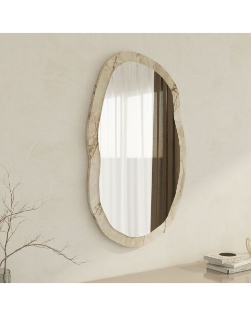 Miroir Lossa ephèse/marbre - 52x86x2.2 cm