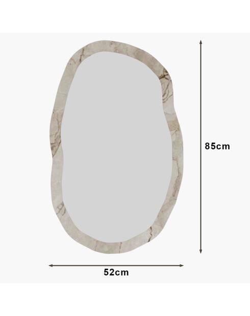 Miroir Lossa ephèse/marbre - 52x86x2.2 cm