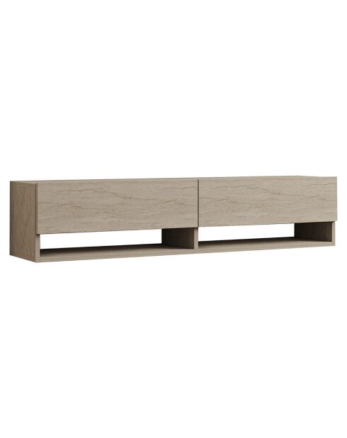 Meuble TV Arges travertin - 141x31x30 cm