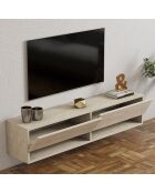 Meuble TV Arges travertin - 141x31x30 cm