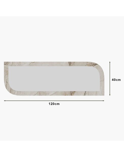Miroir Arni ephèse/marbre - 40x120x2.2 cm