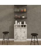 Table rabattable Bracked marbre de carrare - 70x96x15 cm