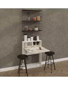 Table rabattable Bracked marbre de carrare - 70x96x15 cm