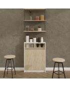 Table rabattable Bracked travertin - 70x96x15 cm