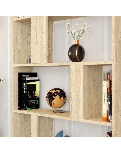 Bibliothèque Lima travertin - 90x180x20 cm