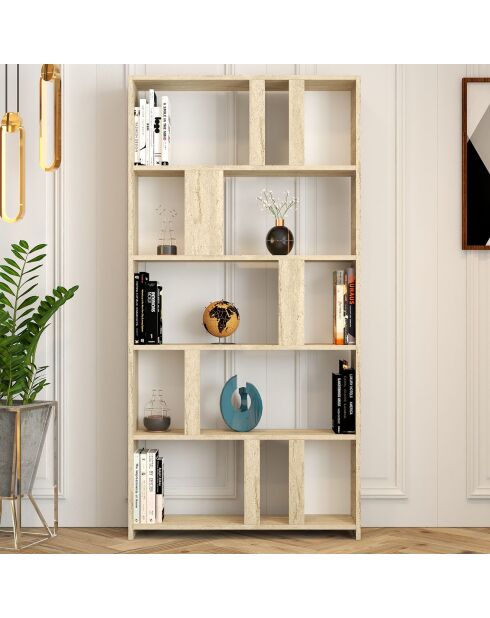 Bibliothèque Lima travertin - 90x180x20 cm