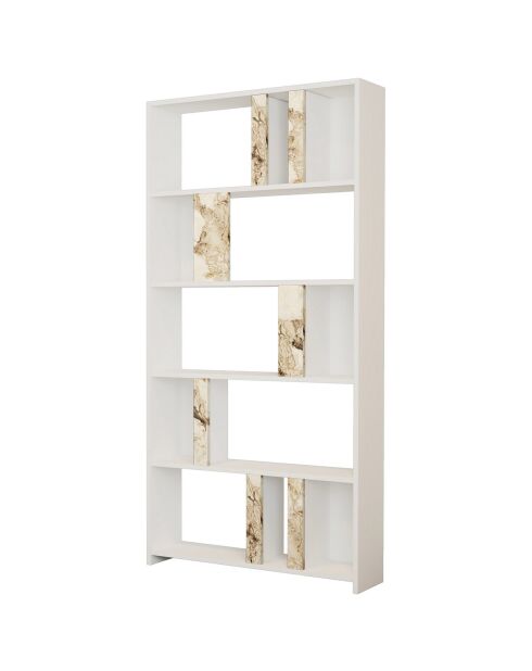 Bibliothèque Lima blanc - 90x180x20 cm