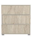 Scarpiera Napoleon in travertino/arenaria - 90x93x30 cm