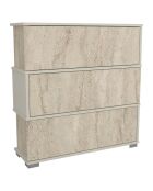 Scarpiera Napoleon in travertino/arenaria - 90x93x30 cm