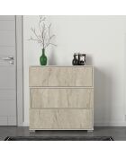 Scarpiera Napoleon in travertino/arenaria - 90x93x30 cm
