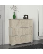 Scarpiera Napoleon in travertino/arenaria - 90x93x30 cm