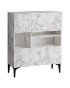 Buffet Krista marbre de carrare - 100x35x125 cm