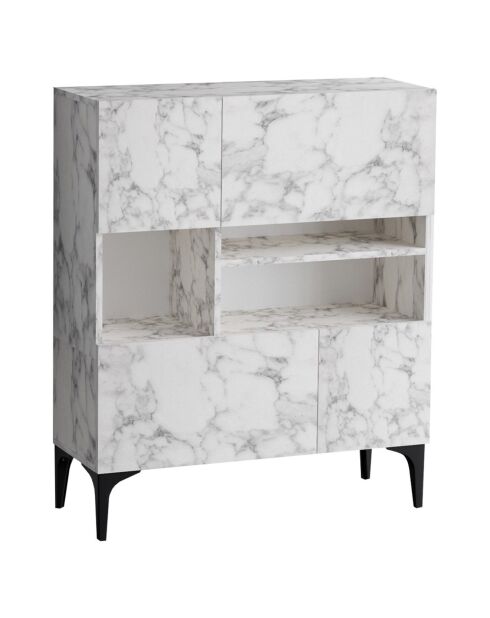 Buffet Krista marbre de carrare - 100x35x125 cm