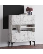 Buffet Krista marbre de carrare - 100x35x125 cm