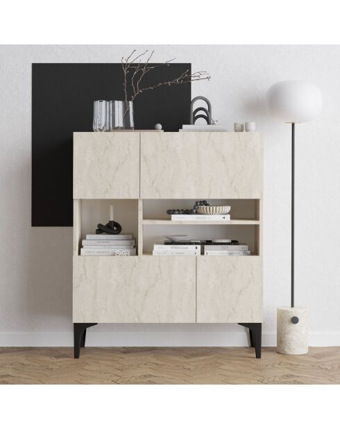 Buffet Krista travertin - 100x35x125 cm