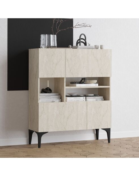 Buffet Krista travertin - 100x35x125 cm