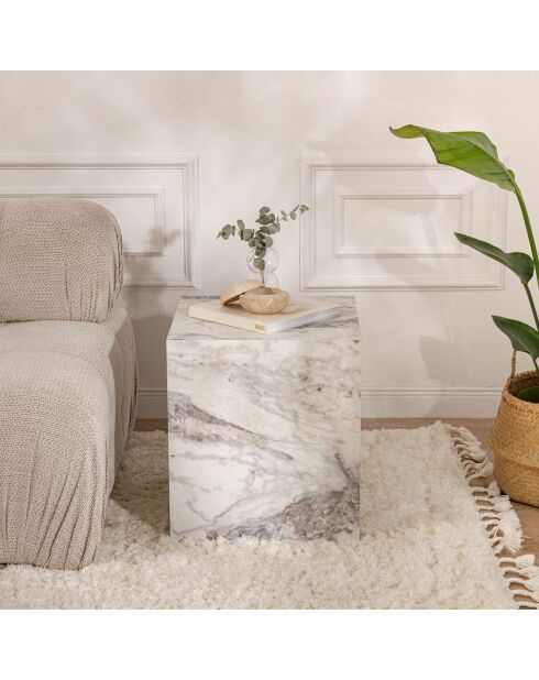Table d'appoint Küp marbre freesia - 45x50x45 cm