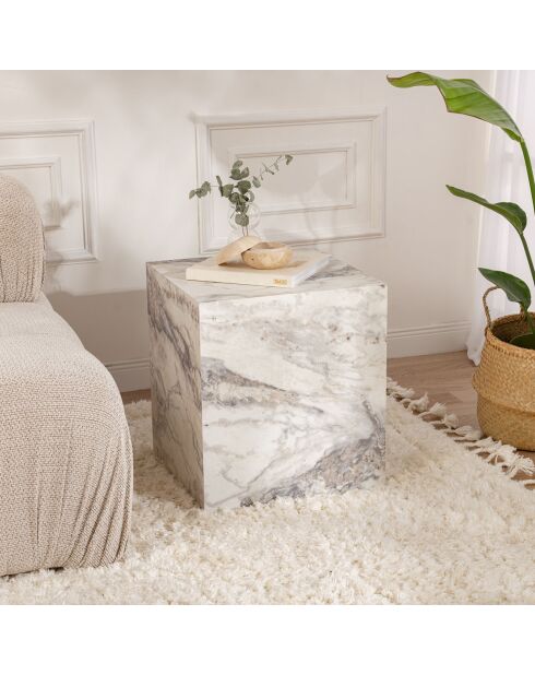 Table d'appoint Küp marbre freesia - 45x50x45 cm