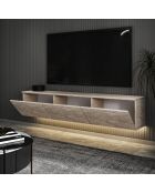 Meuble TV Neon travertin - 160x35x32 cm