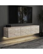 Meuble TV Neon travertin - 160x35x32 cm