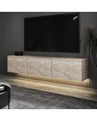 Meuble TV Neon travertin - 160x35x32 cm