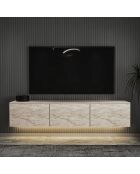 Meuble TV Neon travertin - 160x35x32 cm