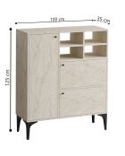 Buffet Ewa travertin - 100x125x35 cm