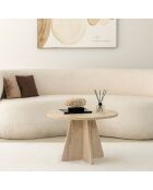 Table basse Mushroom travertin - D.60x40 cm