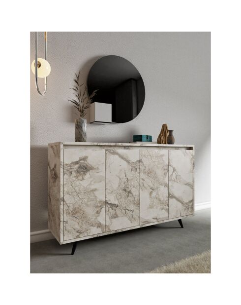 Buffet Shans marbre d'ephèse - 140x86x40 cm