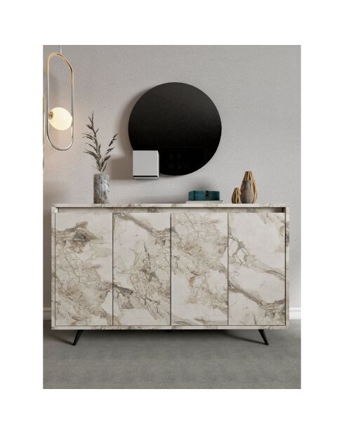 Buffet Shans marbre d'ephèse - 140x86x40 cm