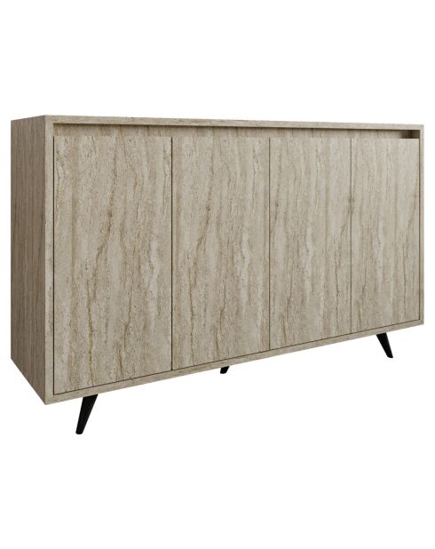 Buffet Shans travertin - 140x86x40 cm