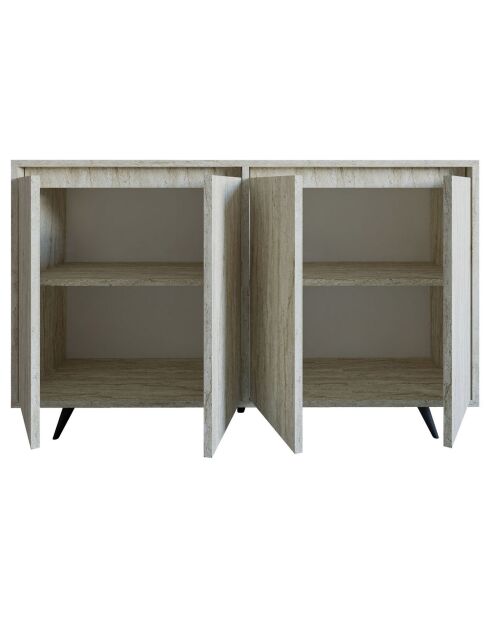 Buffet Shans travertin - 140x86x40 cm