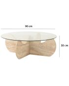 Table basse Himalayas travertin - D.90x30 cm